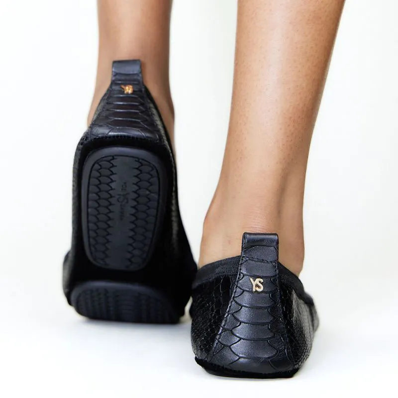 Samara Foldable Ballet Flat in Black Python sold by Yosi Samra product image thumbnail 5