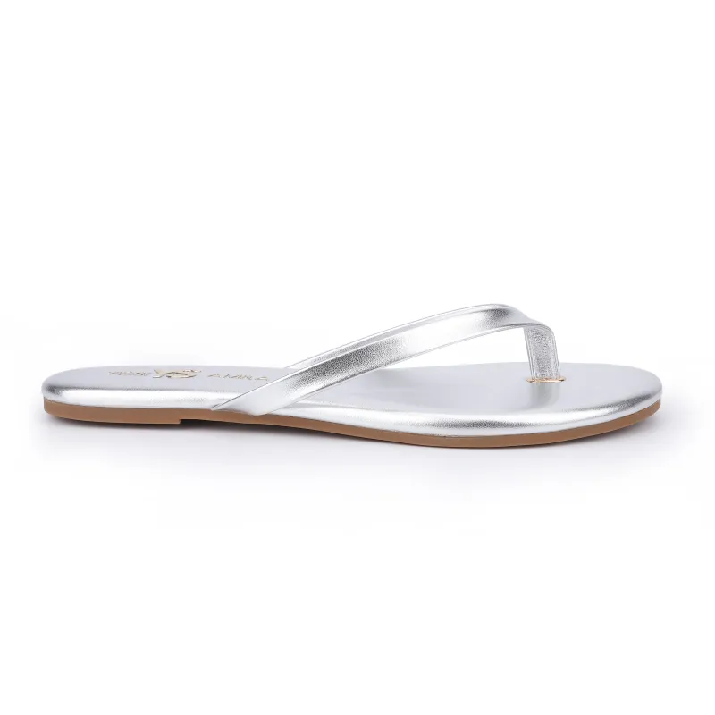 Rivington Flip Flop in Silver made by Yosi Samra