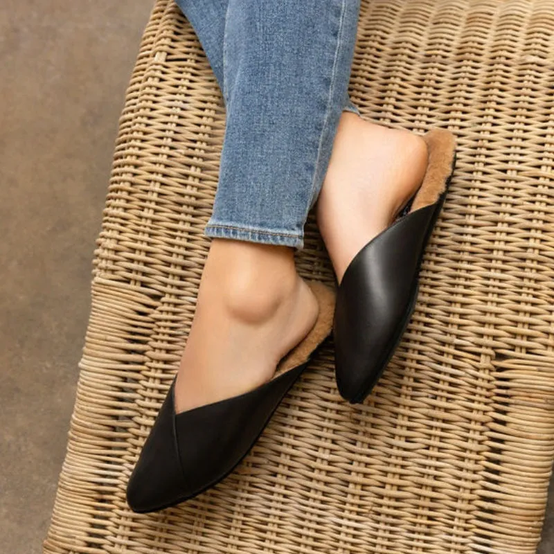 Valentina Slipper Mule in Black Leather sold by Yosi Samra product image thumbnail 2