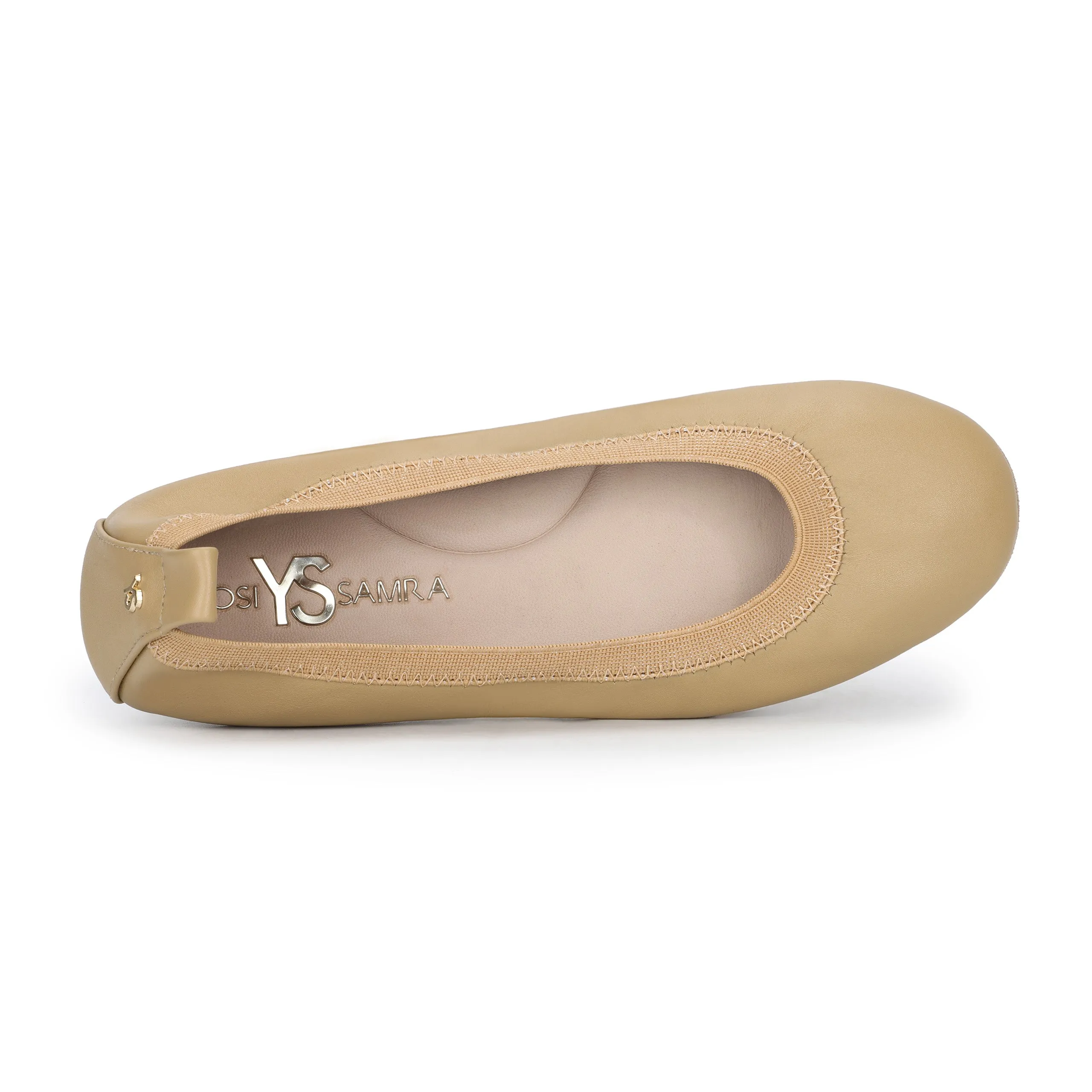 Samara Foldable Ballet Flat in Latte Leather sold by Yosi Samra product image thumbnail 5