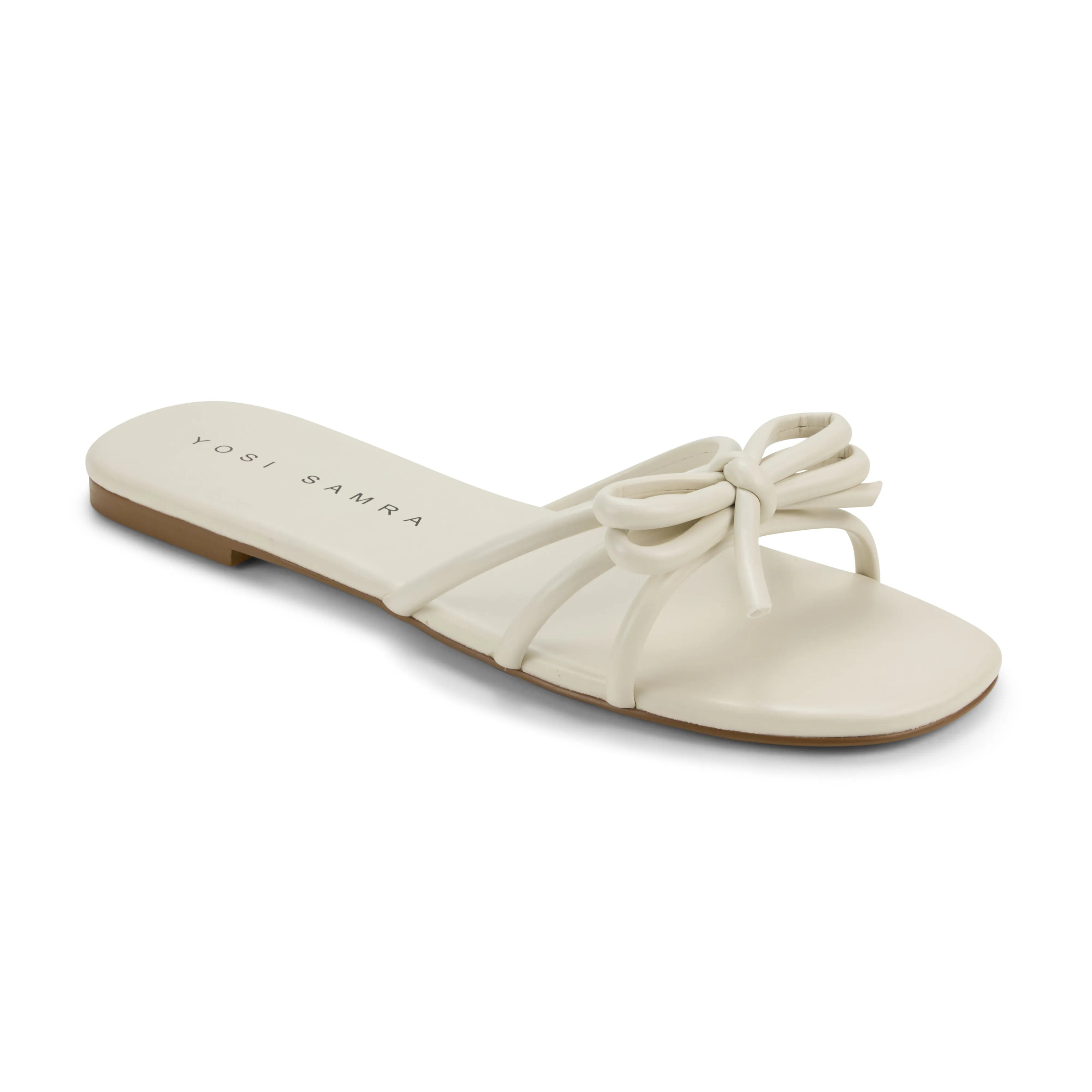 Nicole Bow Slide Sandal in Bone sold by Yosi Samra product image thumbnail 4