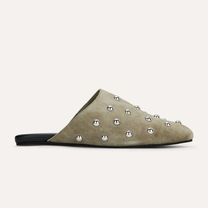 Zoe in Taupe Suede made by Yosi Samra