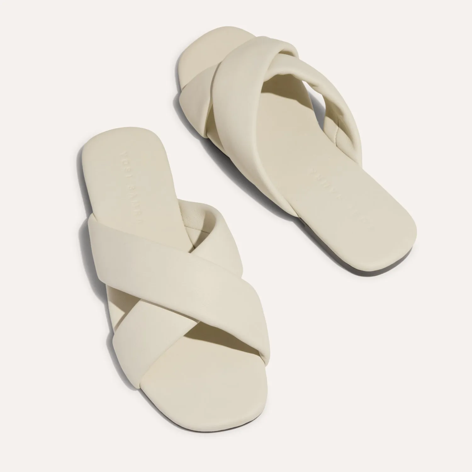 Delancey Slide Sandal in Cream Leather sold by Yosi Samra product image thumbnail 4