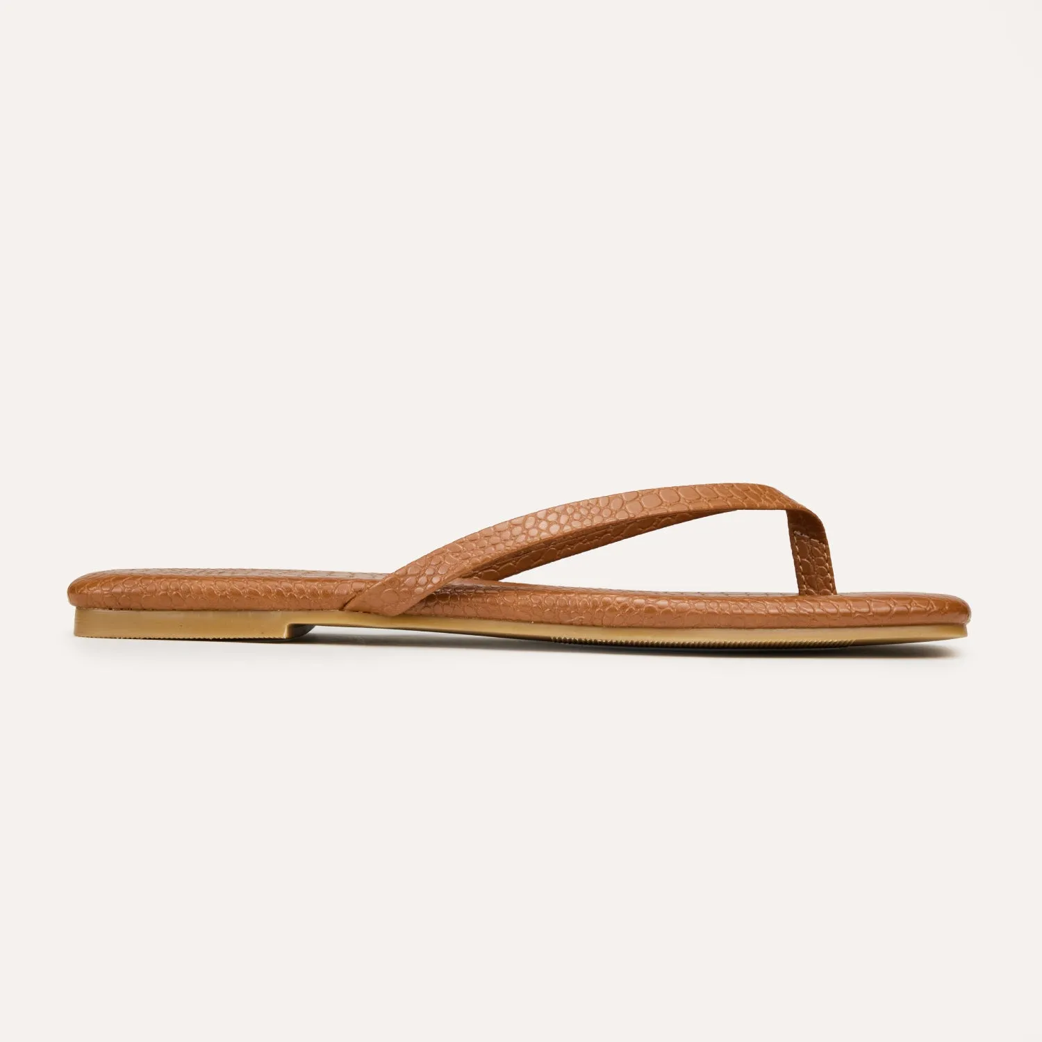 Mercer Flip Flop in Whiskey Croc sold by Yosi Samra product image thumbnail 2