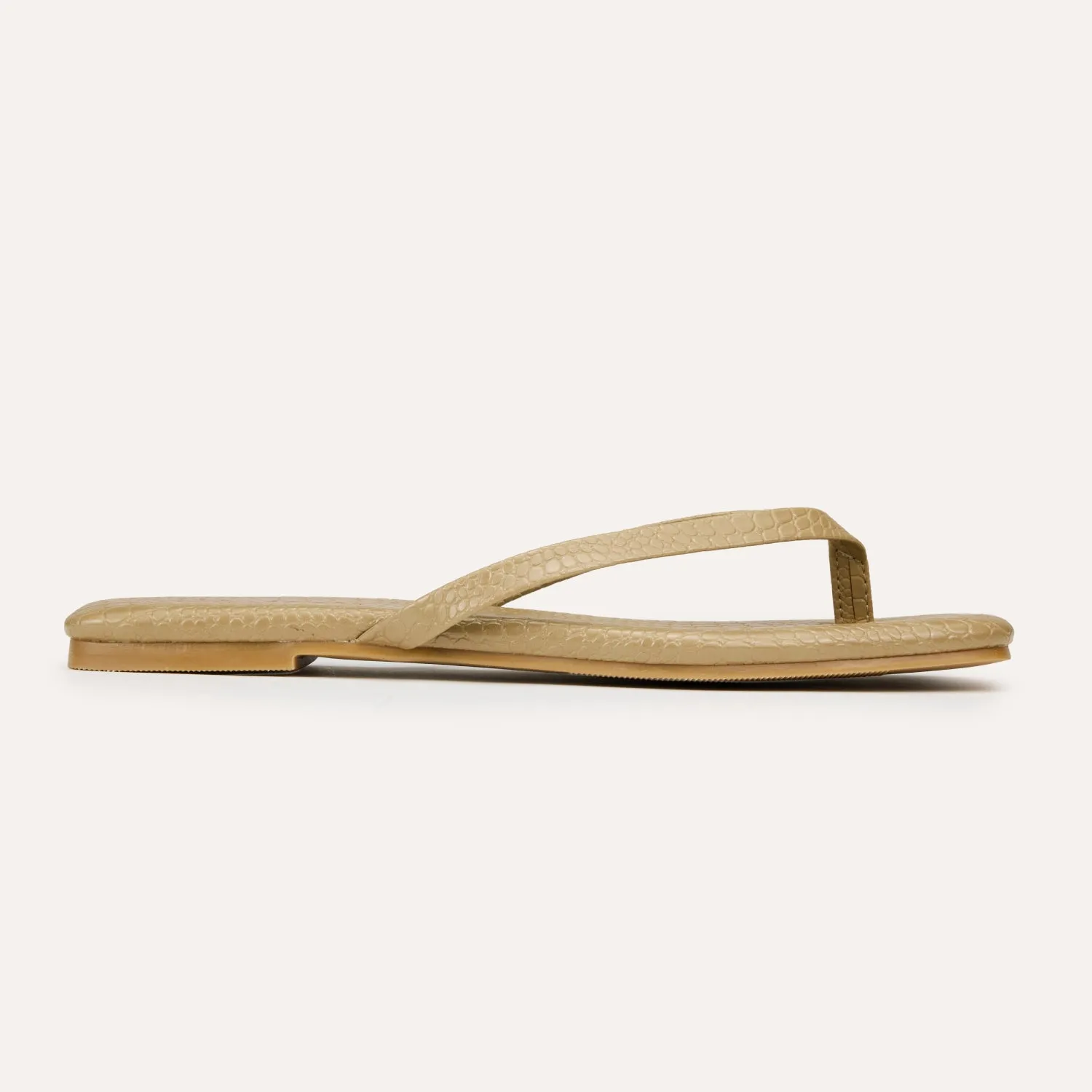 Mercer Flip Flop in Taupe Croc sold by Yosi Samra product image thumbnail 2