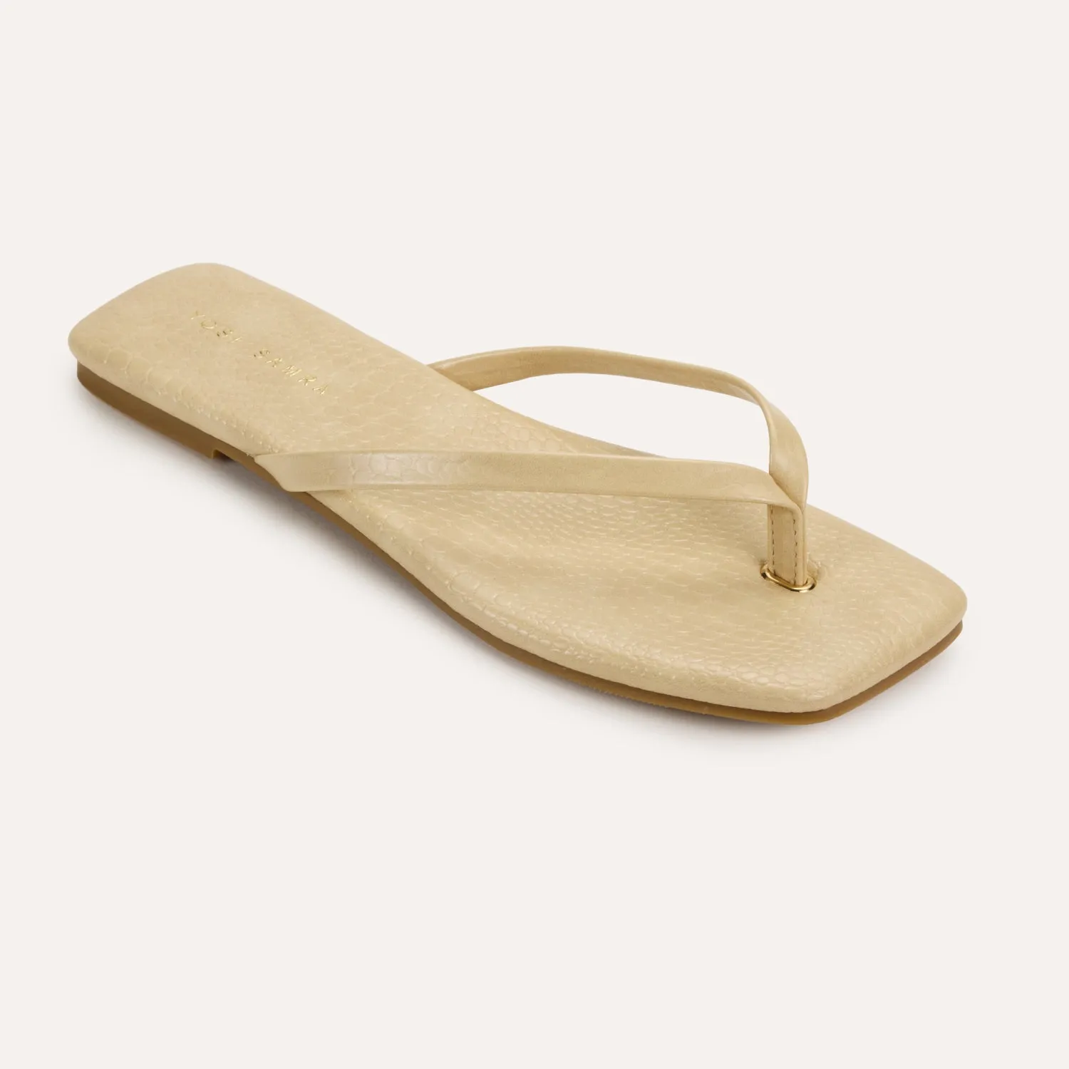 Mercer Flip Flop in Cream Croc sold by Yosi Samra