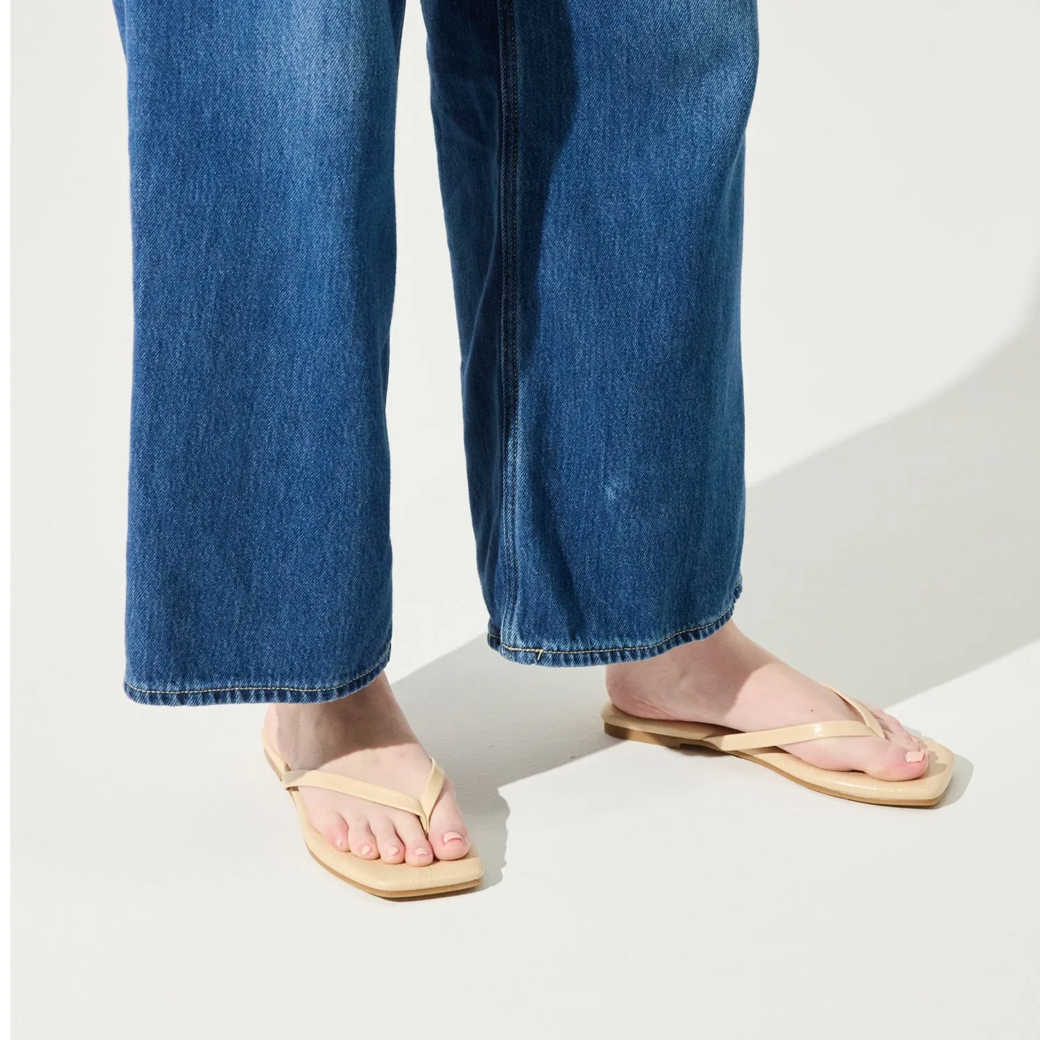 Mercer Flip Flop in Cream Croc sold by Yosi Samra product image thumbnail 5