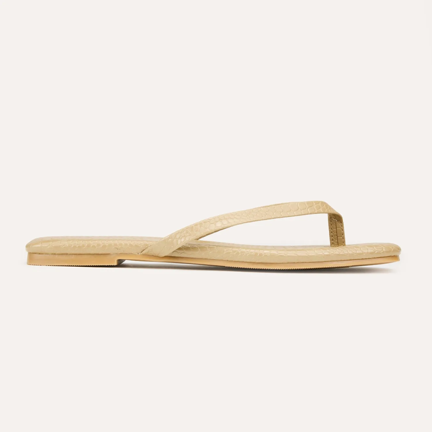Mercer Flip Flop in Cream Croc sold by Yosi Samra product image thumbnail 2