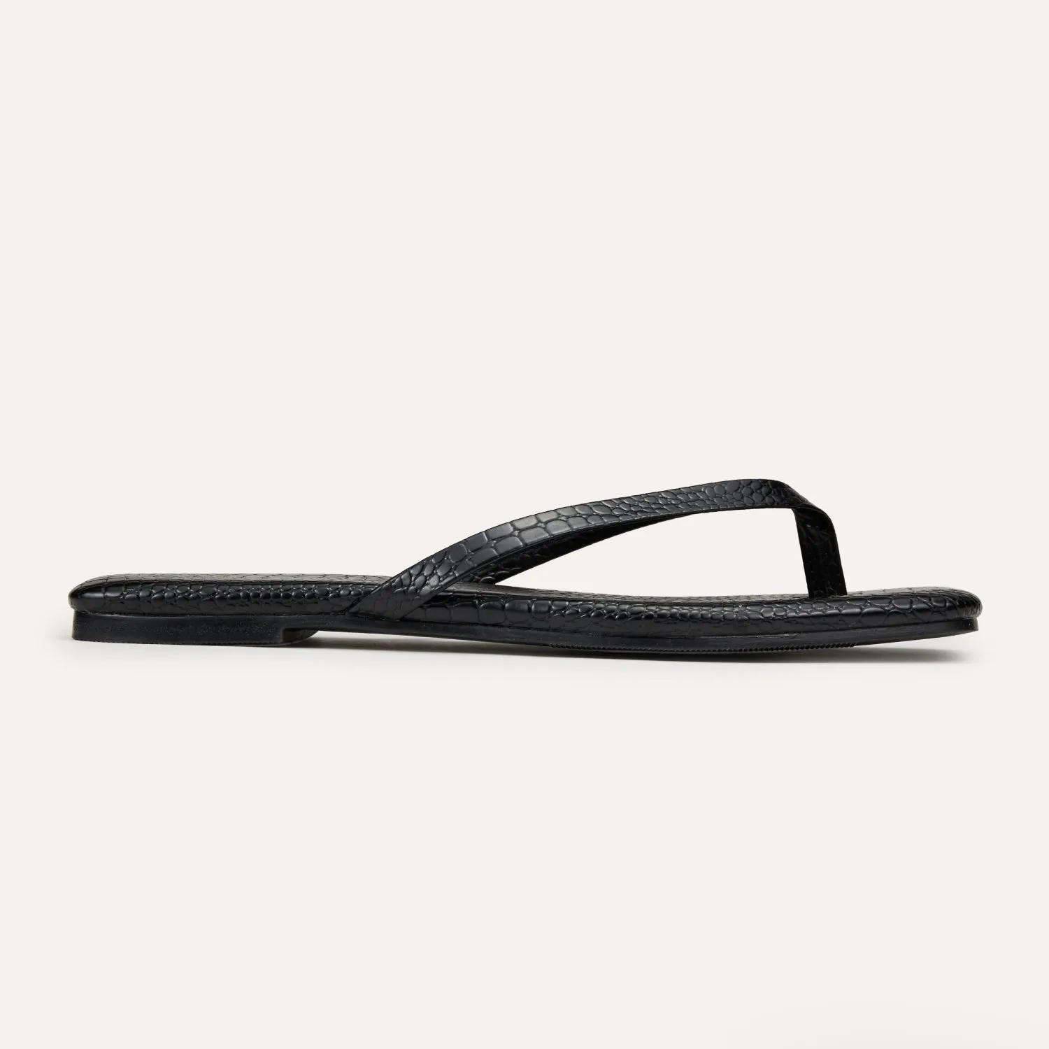 Mercer Flip Flop in Black Croc sold by Yosi Samra product image thumbnail 2