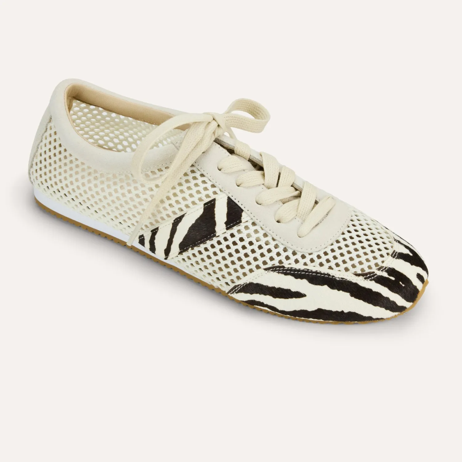 Kiah Zebra Calf Hair Mesh Casual Sneaker sold by Yosi Samra