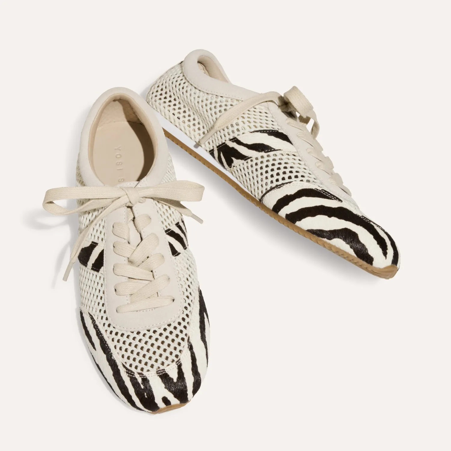 Kiah Zebra Calf Hair Mesh Casual Sneaker sold by Yosi Samra product image thumbnail 4