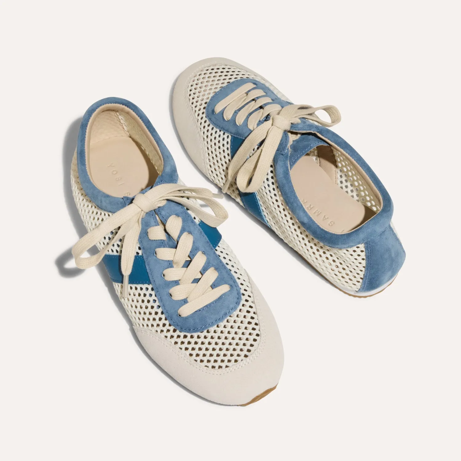 Kiah in Cream Mesh/Sky Blue Mesh Casual Sneaker for Women sold by Yosi Samra product image thumbnail 4