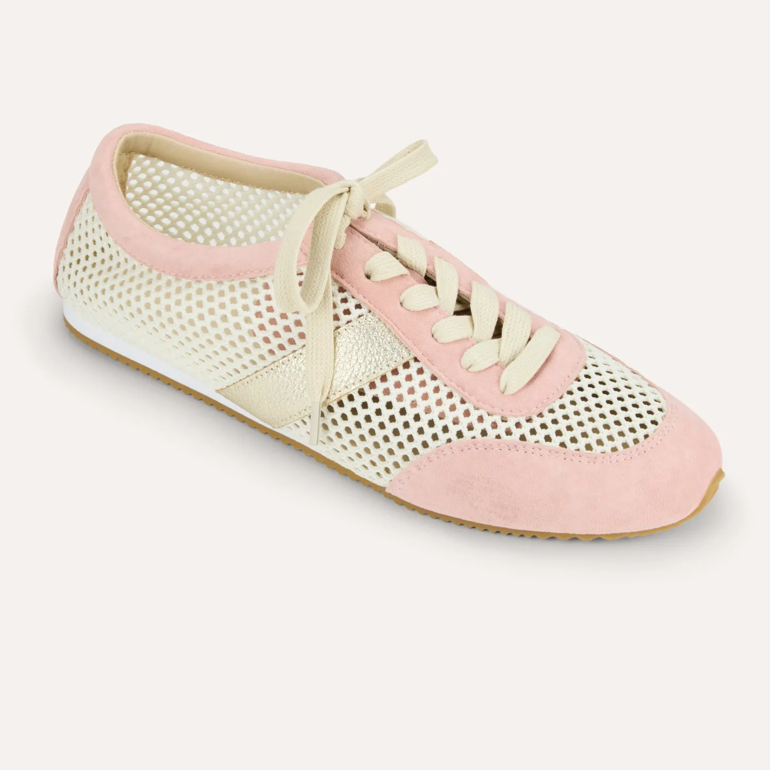 Kiah in Blush Suede Mesh Casual Sneaker for Women sold by Yosi Samra