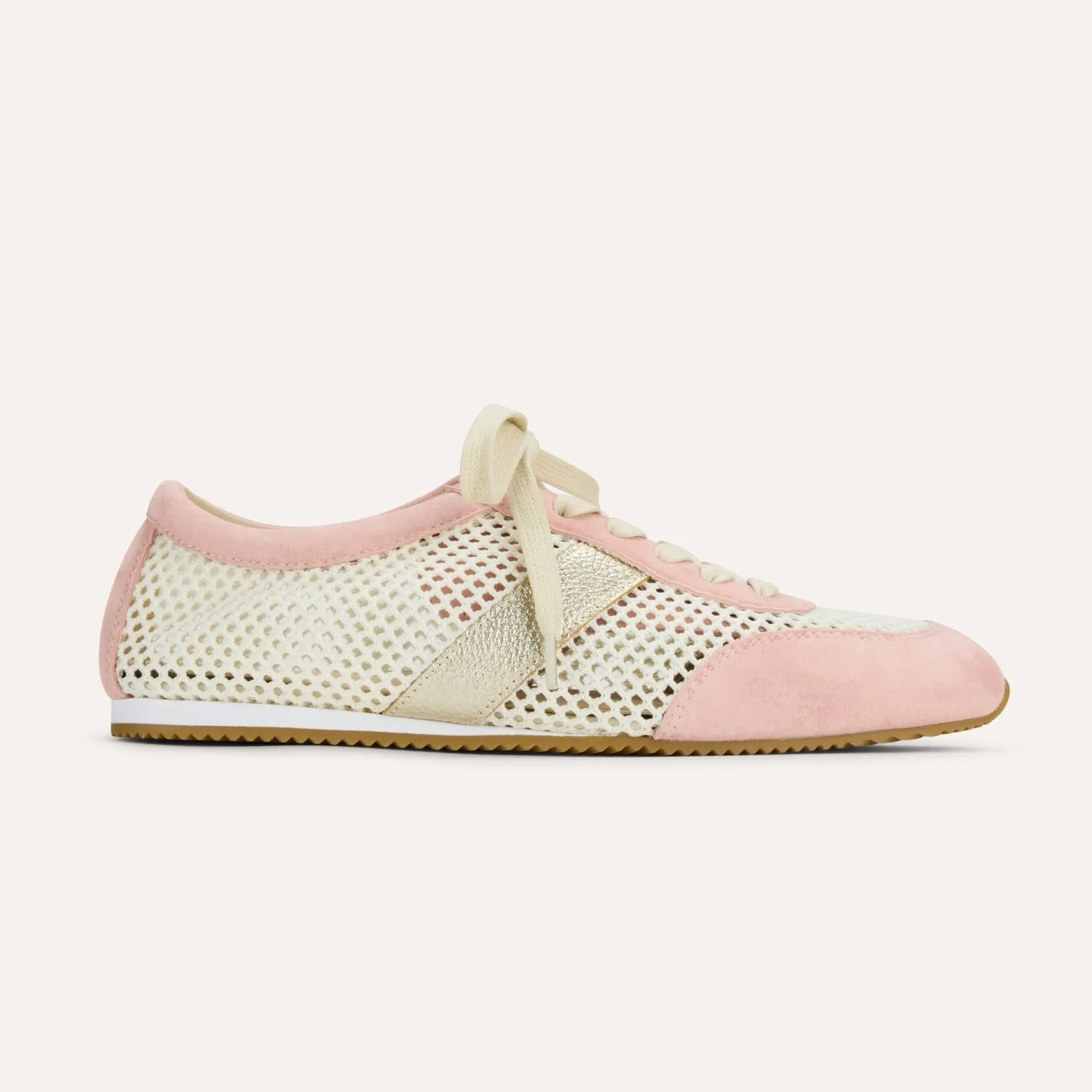 Kiah in Blush Suede Mesh Casual Sneaker for Women sold by Yosi Samra product image thumbnail 2