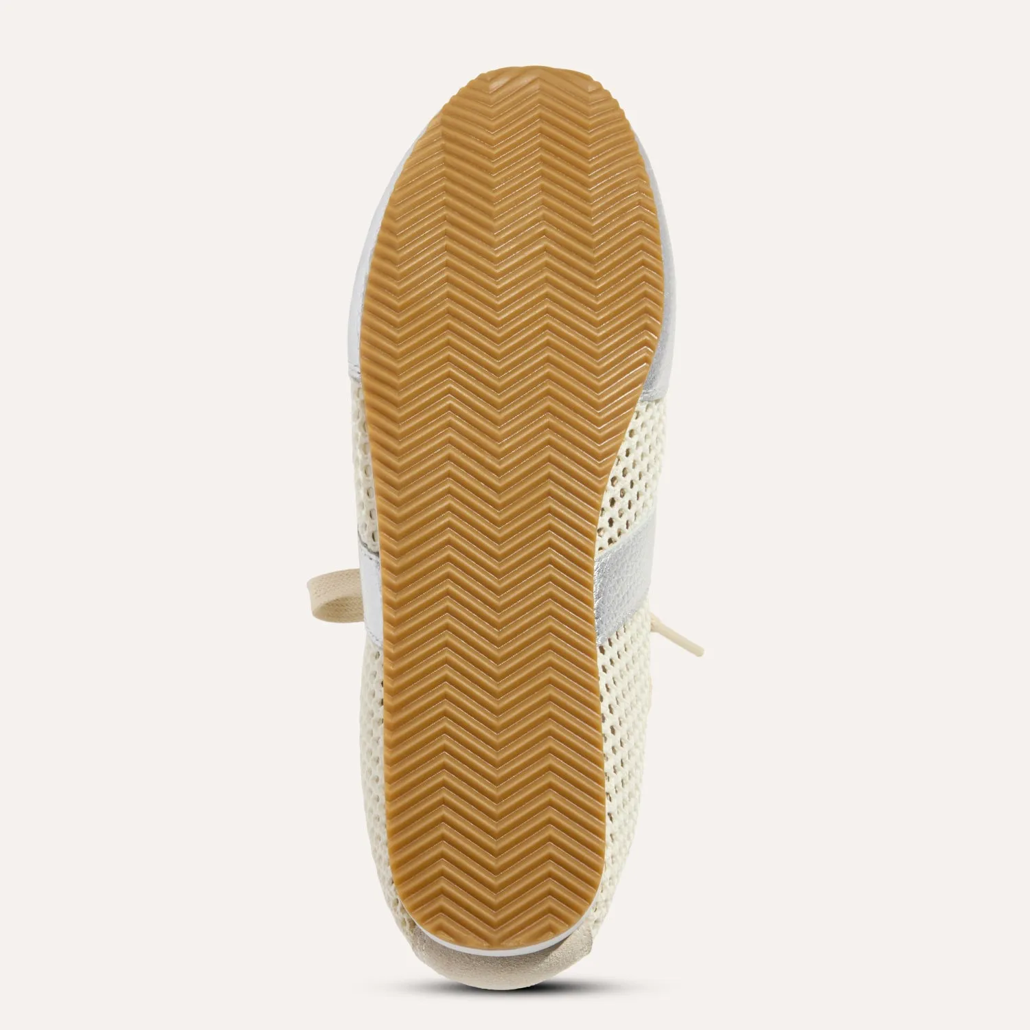 Kiah in Cream Mesh/Silver Metallic Mesh Casual Sneaker for Women sold by Yosi Samra product image thumbnail 3