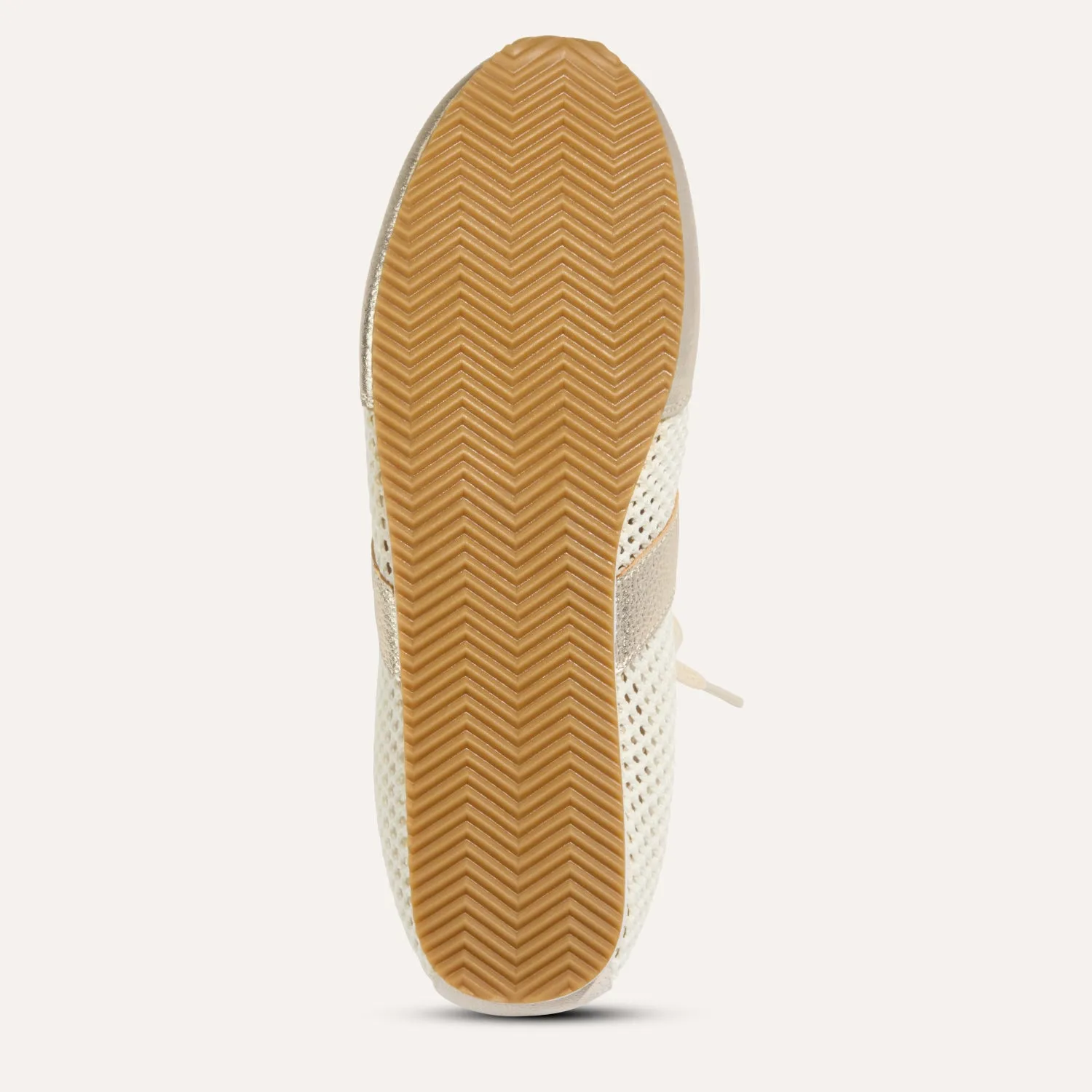 Kiah in Cream Mesh/Gold Metallic Mesh Casual Sneaker for Women sold by Yosi Samra product image thumbnail 3