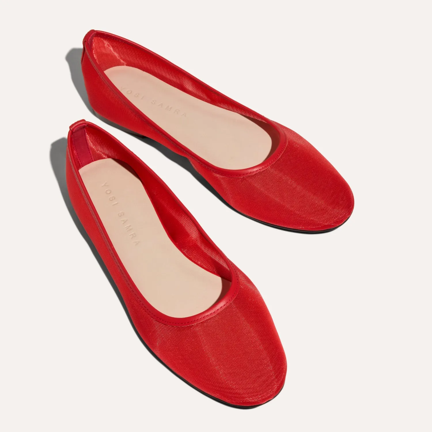 Sadie in Red Mesh Ballet Flat for Women sold by Yosi Samra product image thumbnail 3