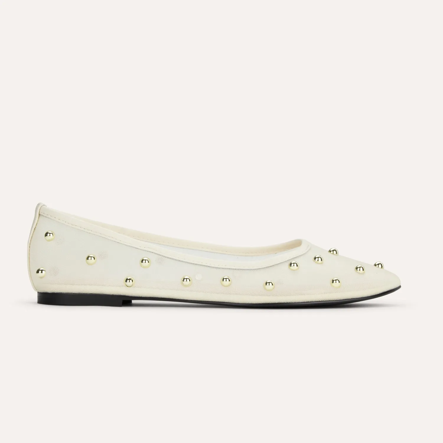 Sadie Stud in Cream Mesh Ballet Flat for Women sold by Yosi Samra product image thumbnail 2
