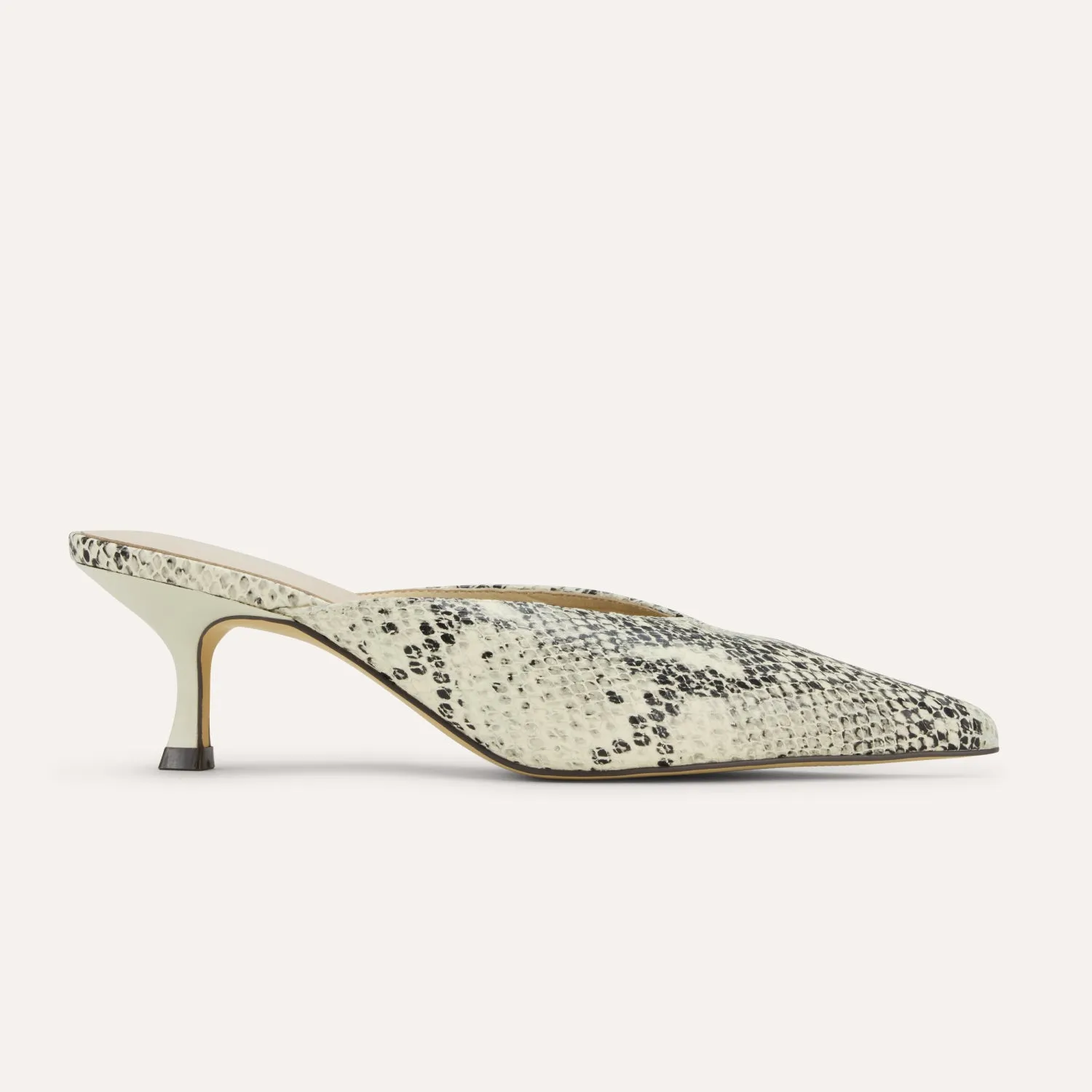 Remi in Snake Leather Mule Low Heel for Women sold by Yosi Samra product image thumbnail 2