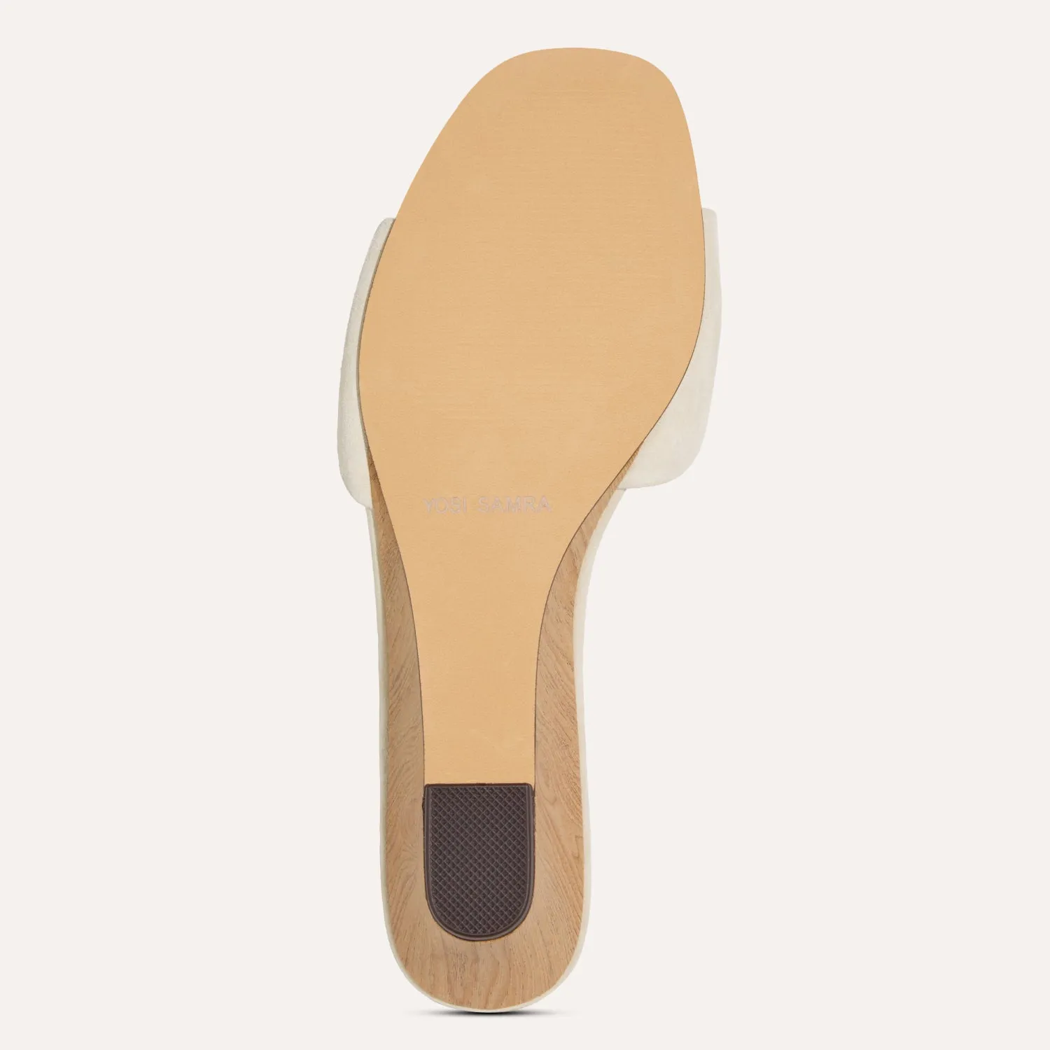 Jada in Cream Suede Slide Wedge Sandal for Women sold by Yosi Samra product image thumbnail 3