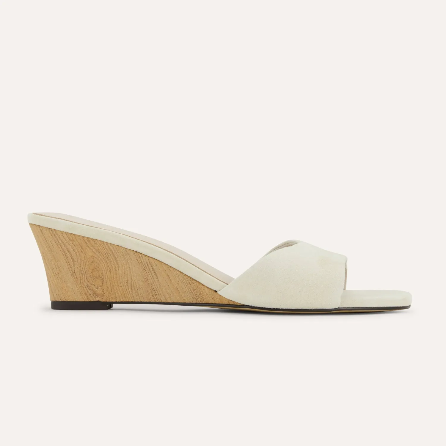 Jada in Cream Suede Slide Wedge Sandal for Women sold by Yosi Samra product image thumbnail 2