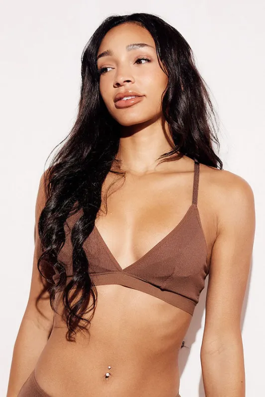 Ribbed Triangle Bralette sold by Youmita