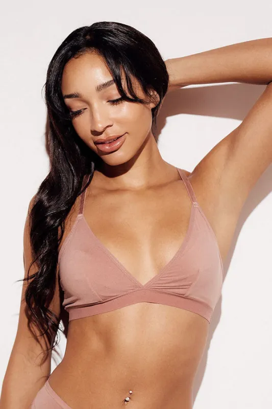 Soft Strappy Triangle Bralette sold by Youmita