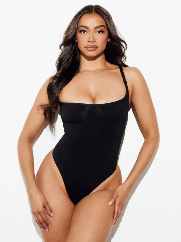 Open Bust Slimming Thong Bodysuit sold by Youmita
