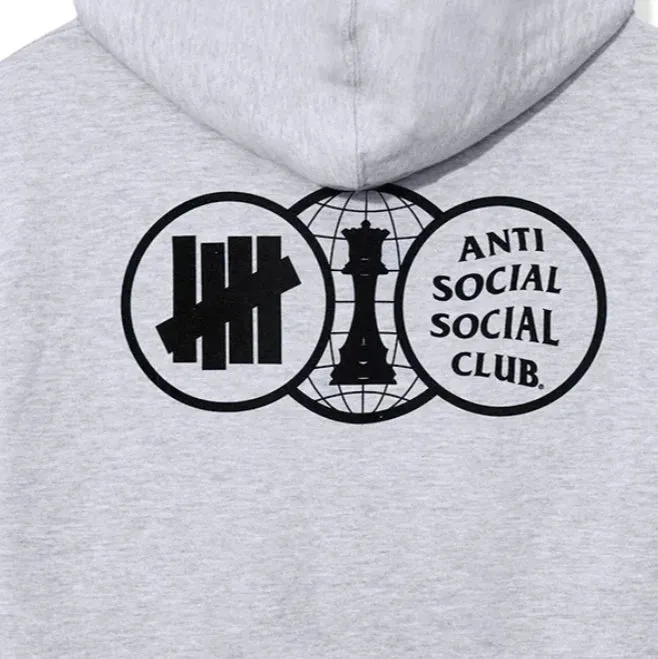 Anti Social Social Club Deaf Tone Premium Hoodie - Heather Grey sold by Young & Reckless product image thumbnail 3