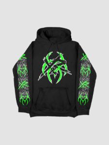 Y&R x Hazheart Young & Heartless Hoodie - Black sold by Young & Reckless