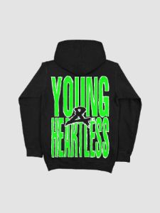 Y&R x Hazheart Young & Heartless Hoodie - Black sold by Young & Reckless