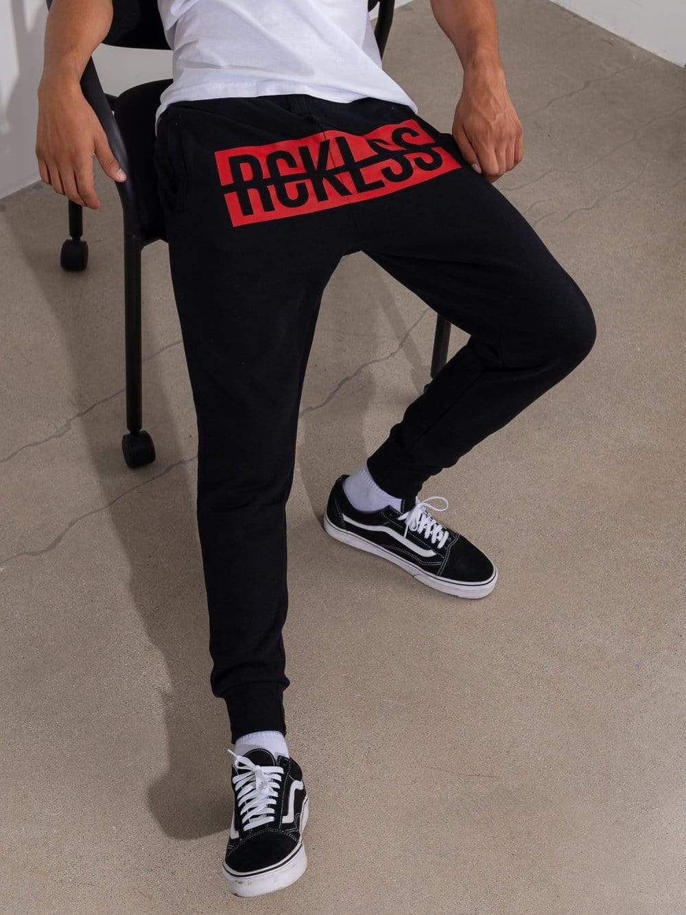 Strike Box Sweatpants - Black sold by Young & Reckless product image thumbnail 2