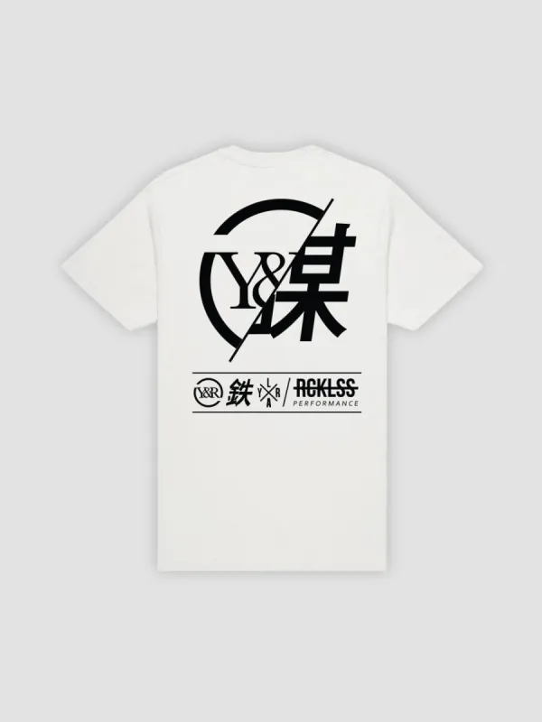 Strike Thru Tee - White sold by Young & Reckless