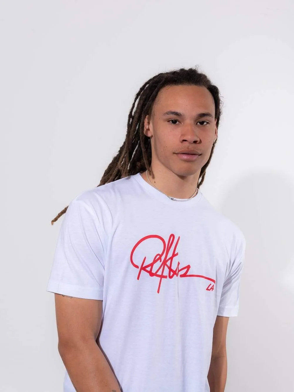 Signature Tee- White/Red sold by Young & Reckless product image thumbnail 2
