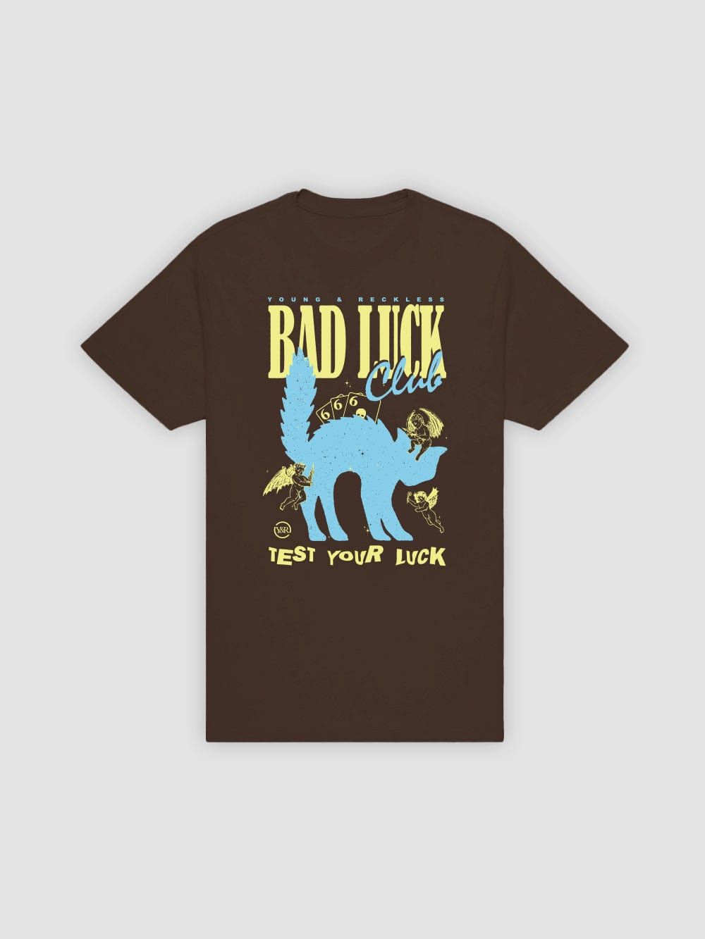 Bad Luck Club Tee - Dark Chocolate sold by Young & Reckless product image thumbnail 2