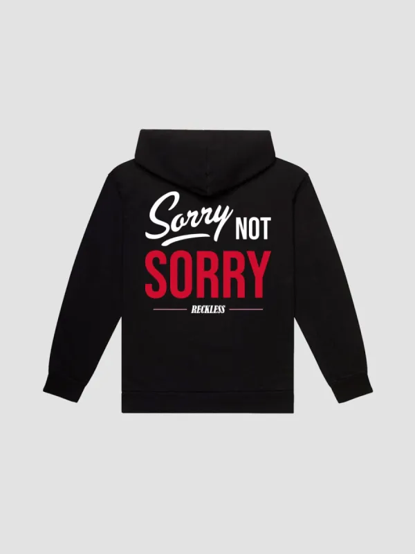 Not Sorry Hoodie - Black sold by Young & Reckless