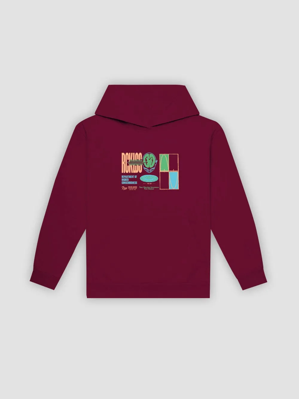 Vibrations Hoodie - Maroon sold by Young & Reckless product image thumbnail 2