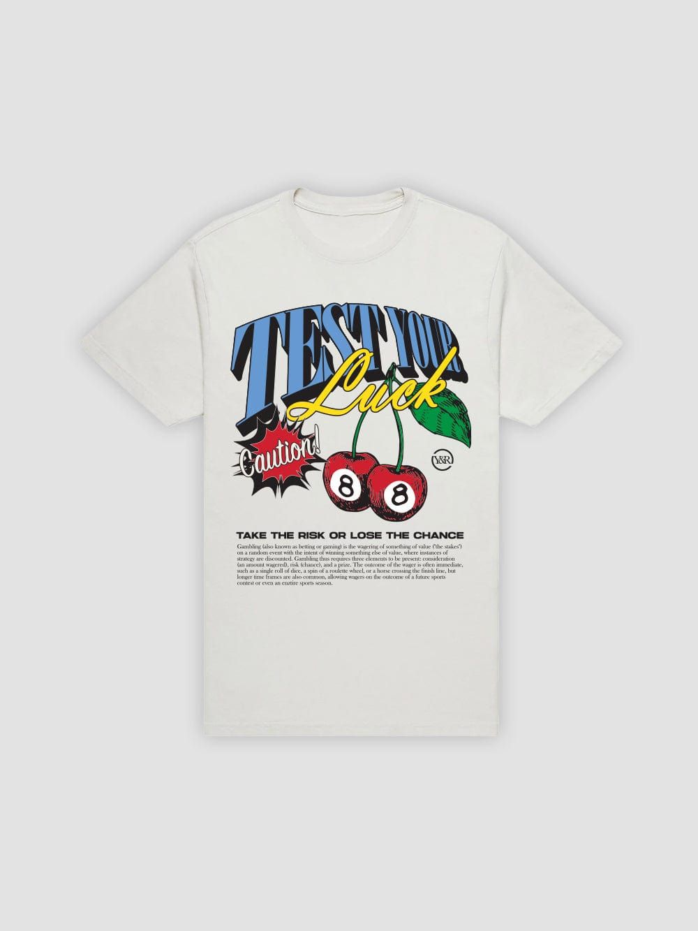Test Your Luck Tee - Natural sold by Young & Reckless