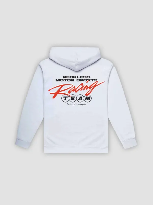 Racing Team Hoodie - White sold by Young & Reckless