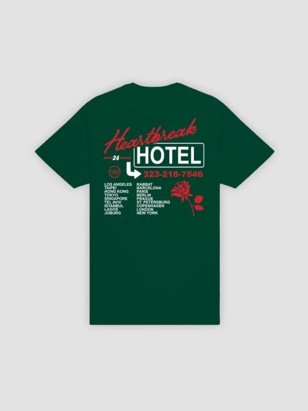 Heartbreak Hotel Tee - Forest Green sold by Young & Reckless