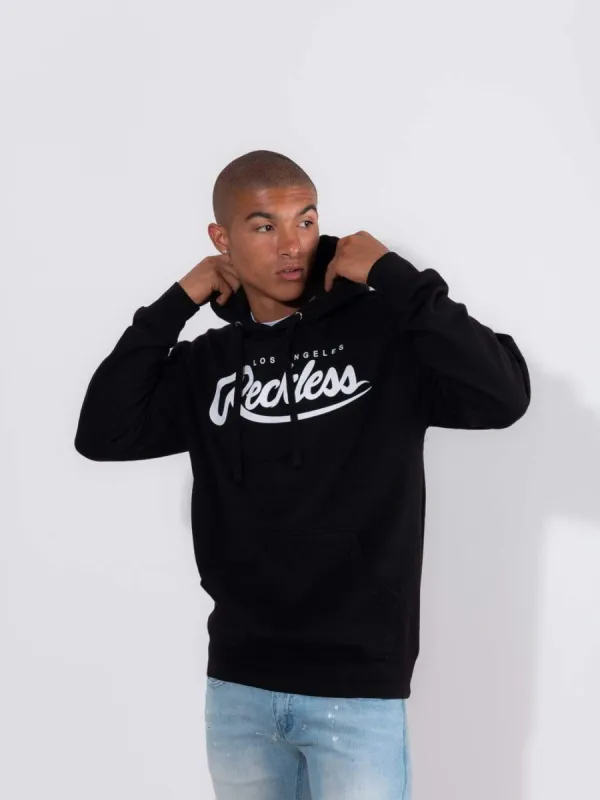Big R Script Hoodie- Black/White sold by Young & Reckless