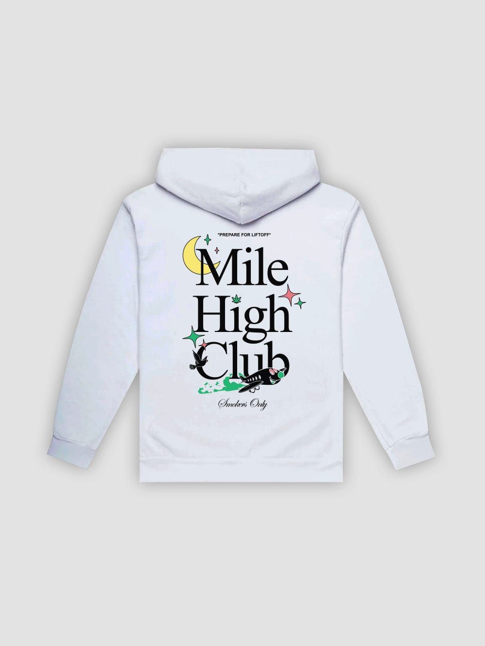 Mile High Club Hoodie - White sold by Young & Reckless