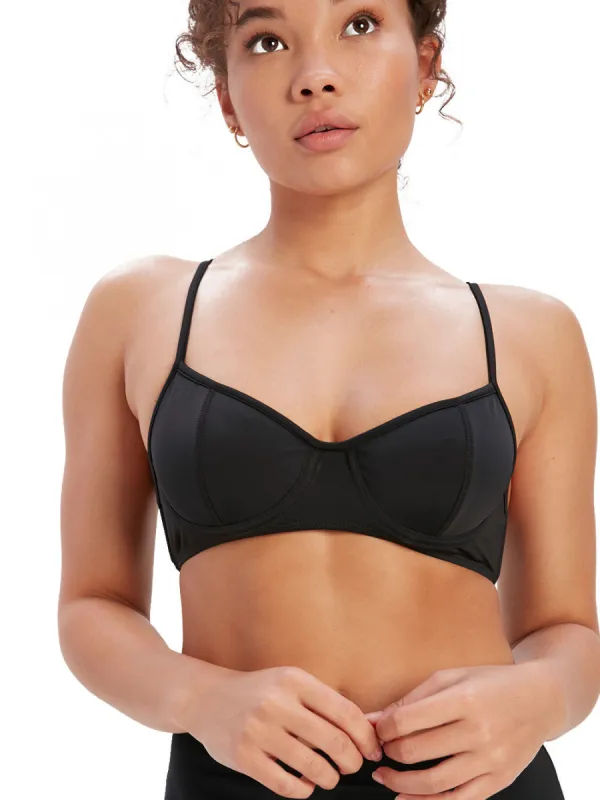 Ursula Underwire Bikini Top - Black sold by Young & Reckless