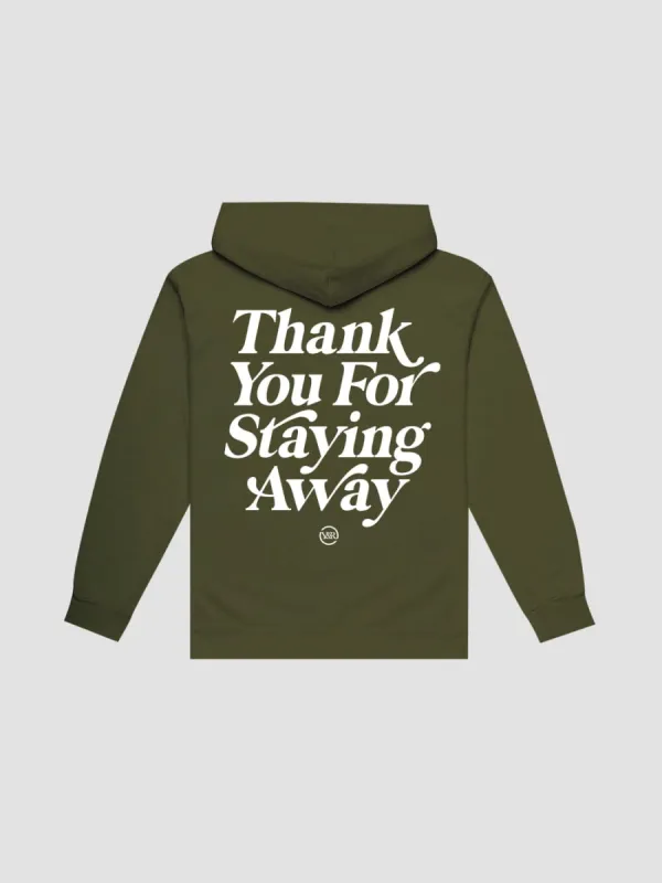 Keep Your Distance Hoodie - Military Green sold by Young & Reckless