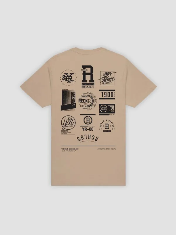 Franchise Tee - Sand sold by Young & Reckless
