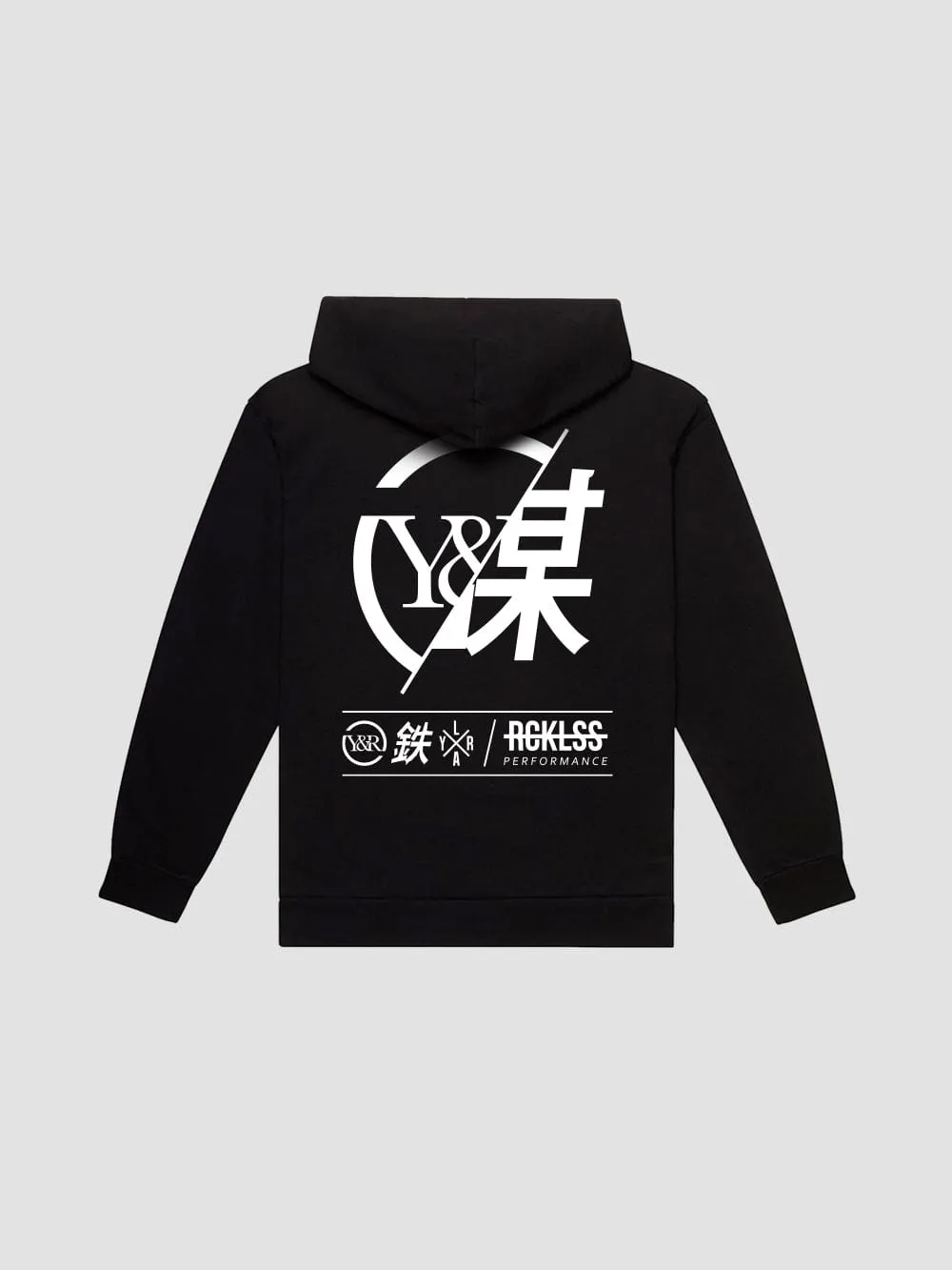 Strike Thru Hoodie - Black sold by Young & Reckless