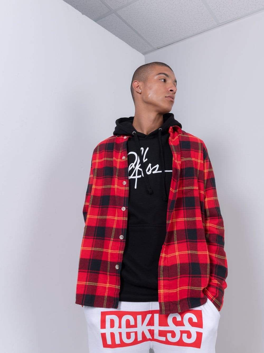 Strike Box Sweatpants - White sold by Young & Reckless product image thumbnail 3