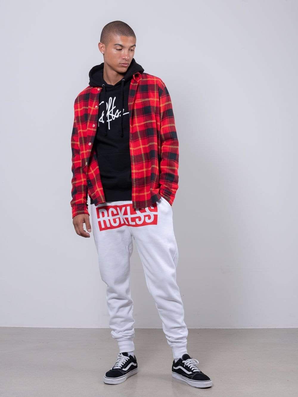 Strike Box Sweatpants - White sold by Young & Reckless