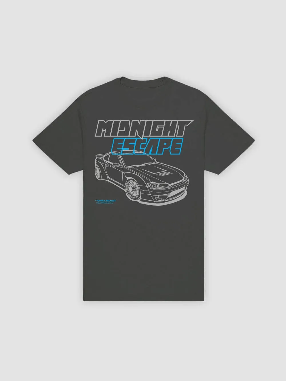 Midnight Escape Tee - Charcoal sold by Young & Reckless