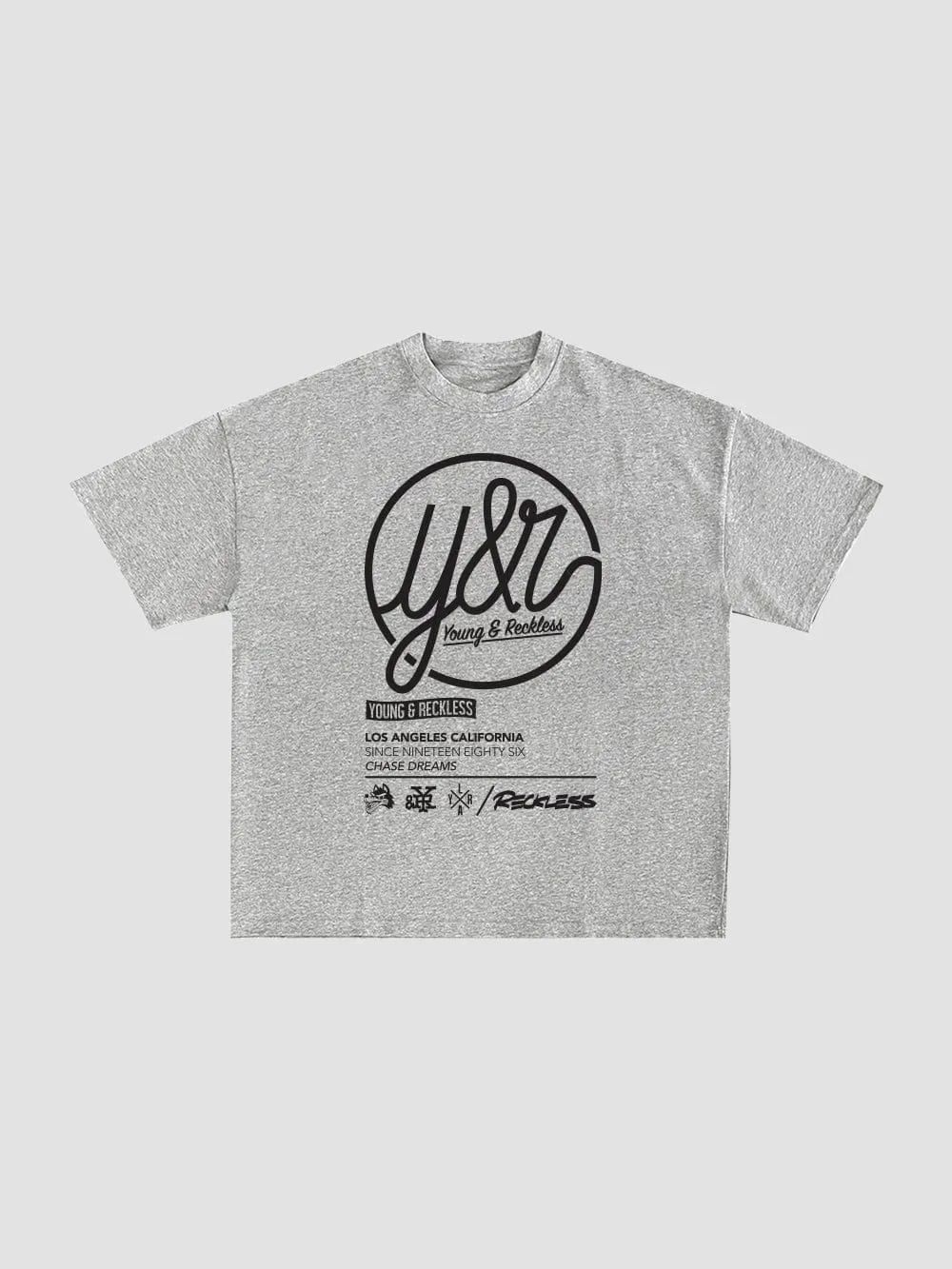 Loopin Out Tee - Heather Grey sold by Young & Reckless
